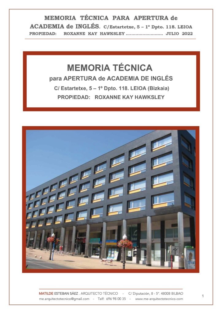 Memoria Técnica para CPA en Leioa